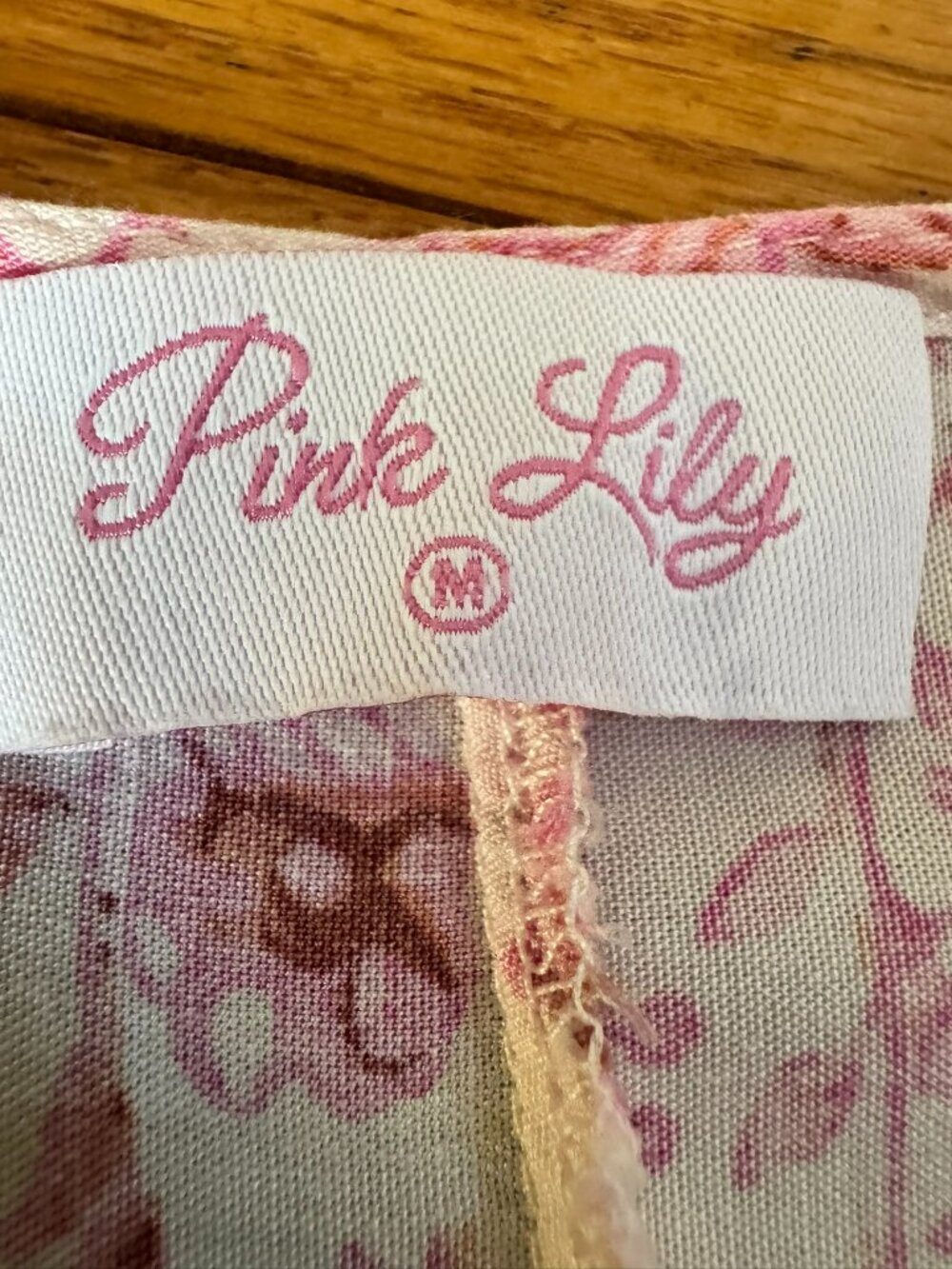 Pink Lily Pink Paisley Boho Blouson Mini Dress • Raglan Sleeve • M - Picture 7 of 10